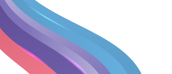 Fototapeta premium Abstract waves in vibrant hues flowing gracefully across a clean, white background, evoking a sense of fluid motion and calm