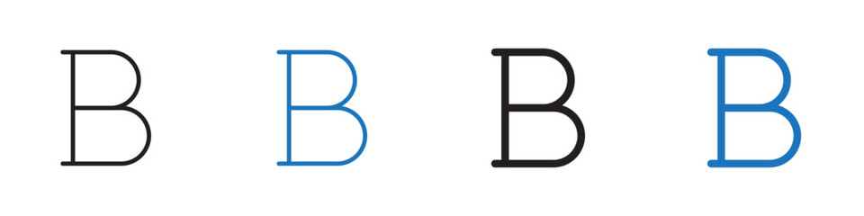 Bold icon linear graphics set vector in black