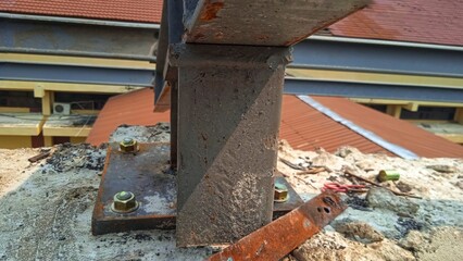 steel structure is under construction