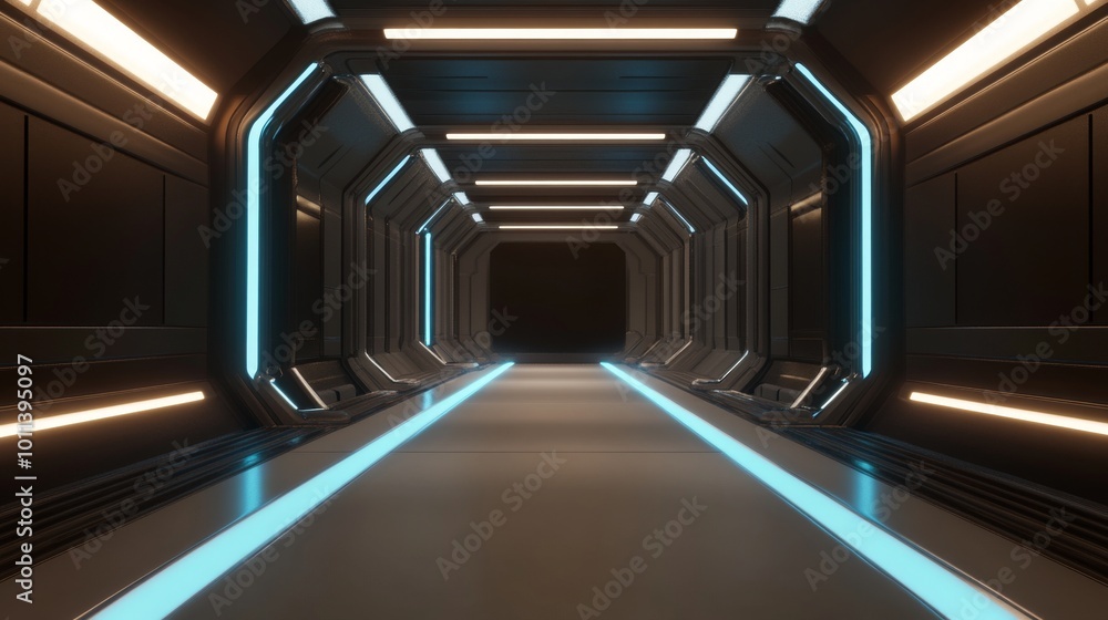 Aufkleber hud ui abstract background of futuristic technology, 3d illustration rendering