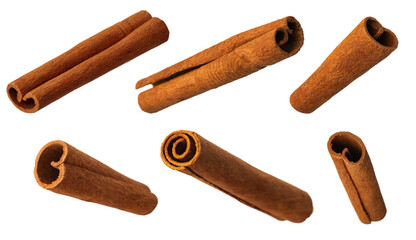 cinnamon stick isolated on a white background, spices, seasonings