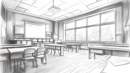 Interior of a class room