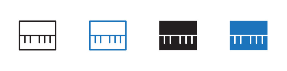 Piano icon linear graphics set vector in black