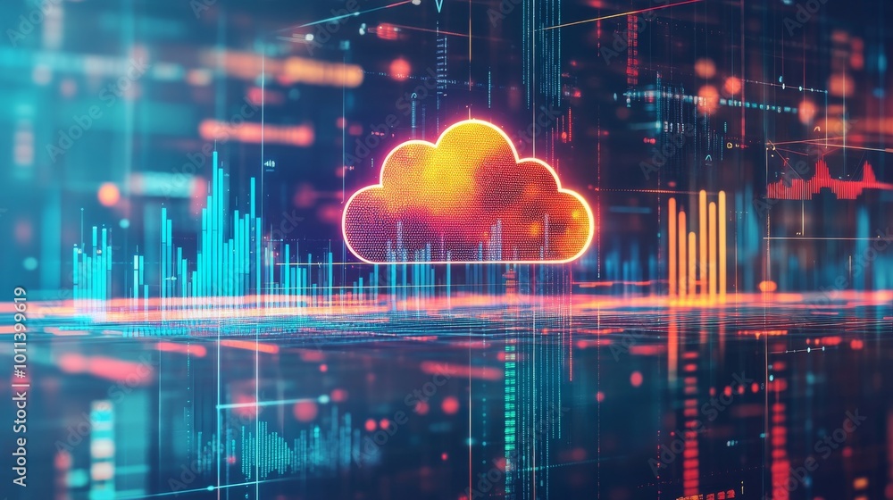 Poster online data storage and cloud computing with software that provides tacit intelligent sharing. smart