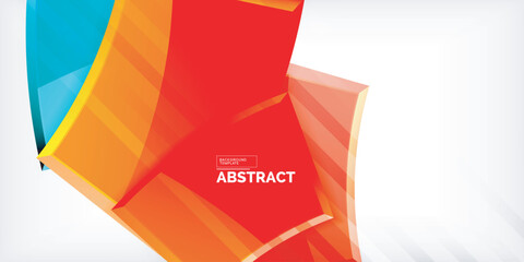 Colorful geometric abstract shapes. Illustration For Wallpaper, Banner, Background, Card, Book Illustration, landing page