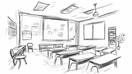 Interior of a class room