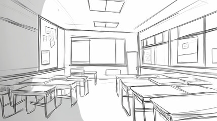 Fototapeta premium Interior of a class room