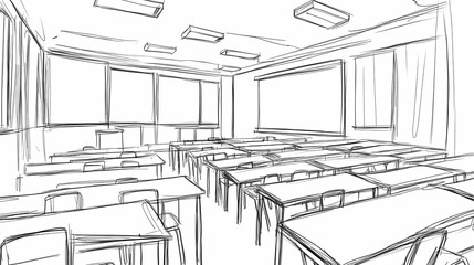 Fototapeta premium Interior of a class room