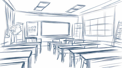Fototapeta premium Interior of a class room