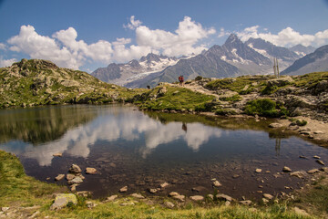 French Alps landscape in summer