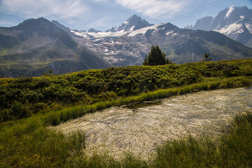 French Alps landscape in summer