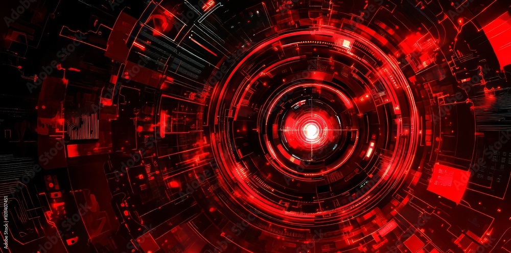 Aufkleber graphic art. abstract geometric background hud display with innovative monitor technology.