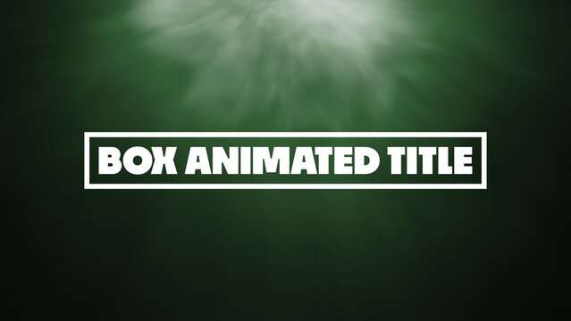Box Animated Titles | Corporate Title Animation for Business Pitches and Investor Meetings