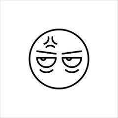 Angry Face emoji icon. Simple Angry Face emoji for social media, messaging apps, and web design. Vector illustration