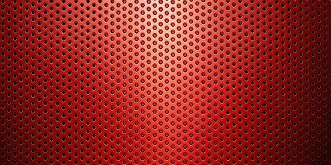 Obraz premium Abstract Red Gradient Perforated Metal Surface Seamless Pattern Background