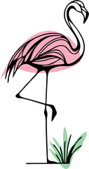 Cute Pink Flamingo illustration