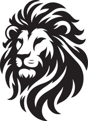 Lion face silhouette vector art illustration