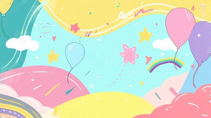 Children's Day Simple Hand Drawn Background - a charming and festive visual. The simple hand drawn backdrop for Children's Day is full of joy and creativity