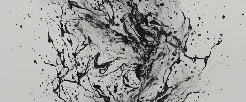 black abstract sludge ink wallpaper