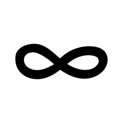 The sign of infinity doodle. Hand drawn element for business or study presentations.