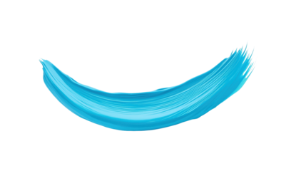 Blue Brush Stroke Abstract Design isolated on white or transparent background, png clipart, design element. Easy to place on any other background.