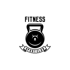 FITNESS RIBBON VECTOR, KETTLEBELL BLACK