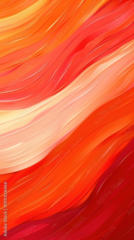 Aufkleber vibrant abstract waves of red and orange streaks in dynamic flow background