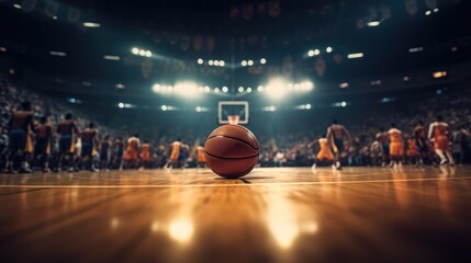 Basketball on the Court: A Moment of Anticipation