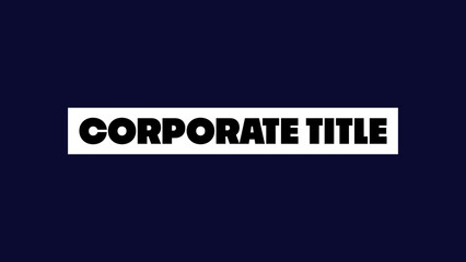 Corporate Titles | Dynamic and Bold Text Animation for Sports Events and Action Trailers