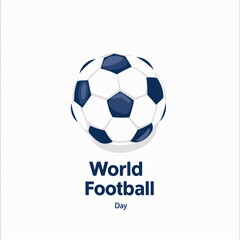 Obraz premium Soccer ball illustration celebrating world football day in iconic style.