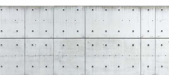 Seamless Concrete Wall Background with Regularly Arranged Holes, Isolated Minimalist Texture