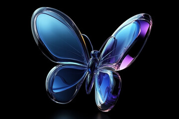 Fototapeta premium butterfly on black