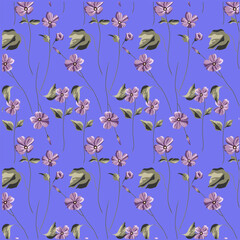 Bright print with wild flowers