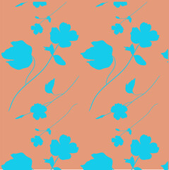 Bright print with wild flowers