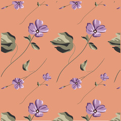 Bright print with wild flowers
