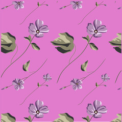 Bright print with wild flowers