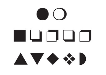 Best Set of abstract shapes vector icon png. Vector illustration different shapes Free Vector 2024