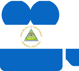 NICARAGUA Flag on Document icon