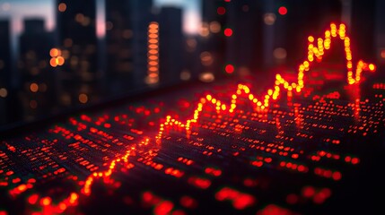 Obraz premium a stock market graph sharply dropping downward indicating significant market decline