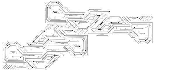 High-tech technology background. Circuit board, Abstract modern digital science technology futuristic circuit board.