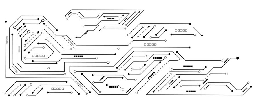 Vector abstract technology on white background, Abstract technology circuit diagram on white background.