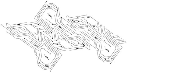 Vector abstract technology on white background, Abstract technology circuit diagram on white background.