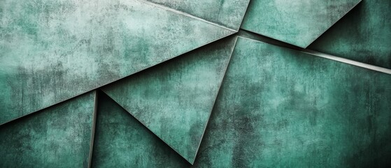 A green background with a pattern of triangles