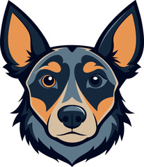 Cute Dog Head Vector Illustration – High-Quality Pet Design