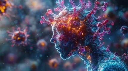 a vivid representation of immunotherapy medical approach that leverages the body s immune system to fight diseases intersection of science ,the body s innate healing power generative ai