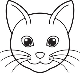 realistic cat head vector – customizable pet illustration
