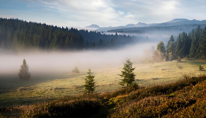 Obraz premium fog in nature