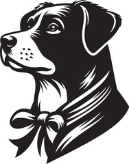 Fototapeta premium Dog silhouette. Vector silhouette of dog on white background.
