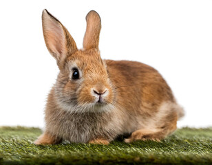 Fototapeta premium rabbit on white