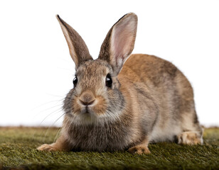 Fototapeta premium rabbit on white